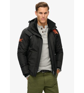 Superdry Chaqueta cortavientos con capucha Mountain negro