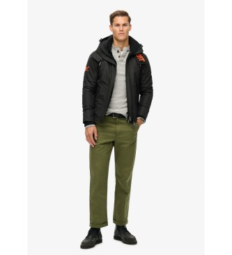 Superdry Chaqueta cortavientos con capucha Mountain negro