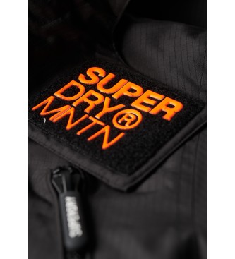 Superdry Chaqueta cortavientos con capucha Mountain negro