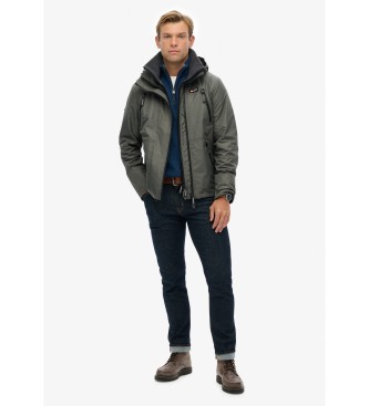 Superdry Casaco com capuz cinzento