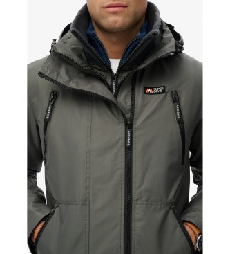 Superdry Casaco com capuz cinzento