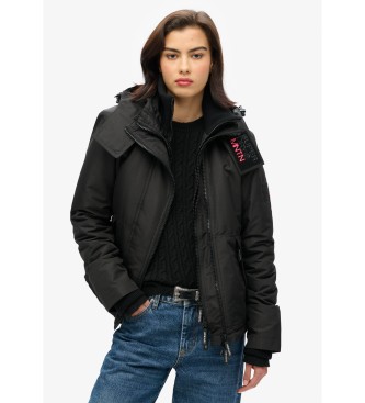 Superdry Mountain windbreaker jacket with hood  black