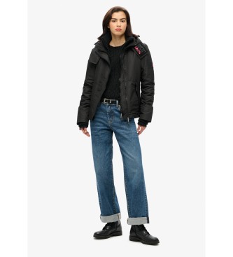 Superdry Chaqueta cortavientos de montaa con capucha  negro