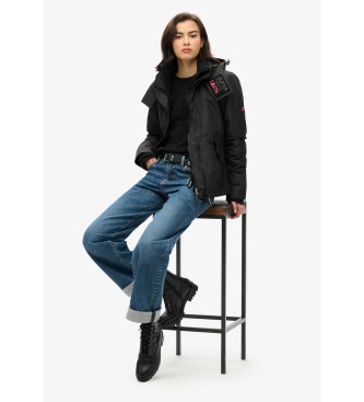 Superdry Chaqueta cortavientos de montaa con capucha  negro