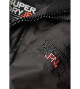 Superdry Chaqueta cortavientos de montaa con capucha  negro