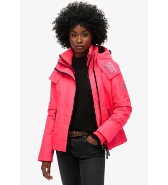 Superdry Bergwindjacke mit Kapuze  rosa