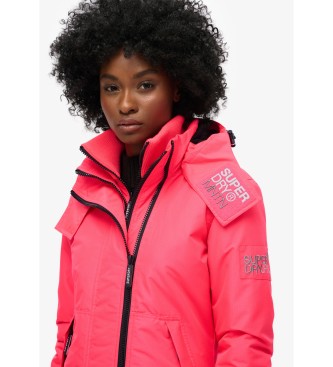 Superdry Mountain windbreaker jacket with hood  pink