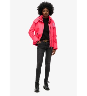 Superdry Mountain windbreaker jacket with hood  pink