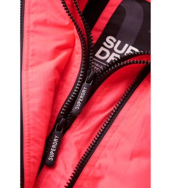 Superdry Mountain windbreaker jacket with hood  pink