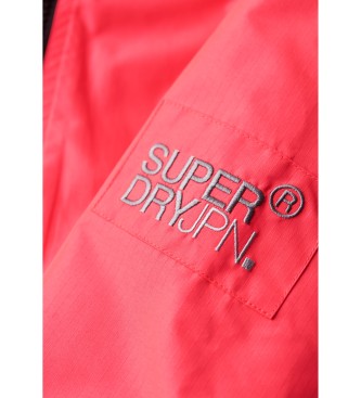 Superdry Mountain windbreaker jacket with hood  pink