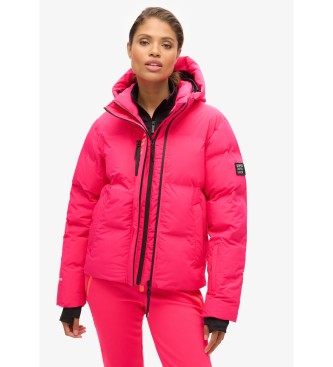 Superdry Casaco com capuz acolchoado cor-de-rosa