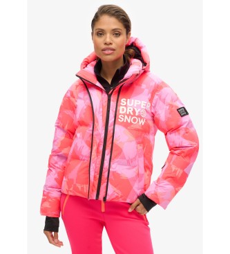 Superdry Quiltet jakke med htte, pink