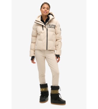 Superdry Giacca trapuntata beige con cappuccio