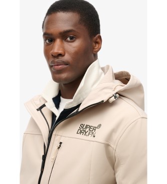 Superdry Giacca softshell Trekker grigia con cappuccio