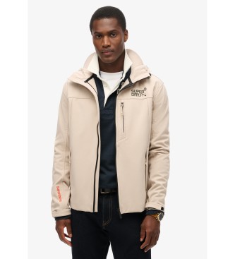 Superdry Softshelljacke mit Kapuze Trekker grau