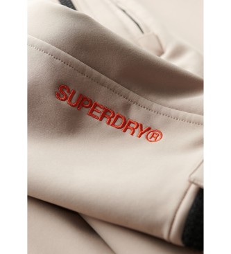 Superdry Softshelljacke mit Kapuze Trekker grau