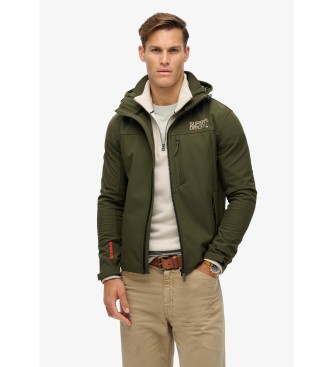 Superdry Softshell-Trekkingjacke mit Kapuze grn