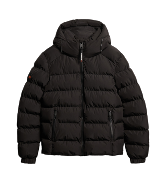 Superdry Sports quilted hooded jacket Sports black