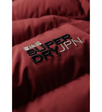 Superdry Hooded quilted jacket Sports red