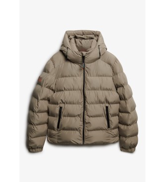 Superdry Casaco desportivo acolchoado com capuz em cinzento