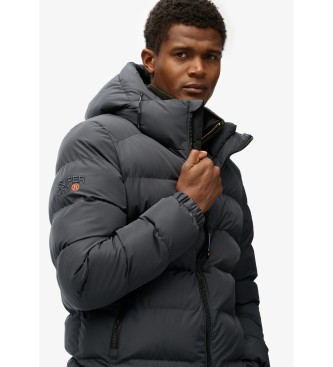 Superdry Casaco desportivo com capuz e acolchoado preto