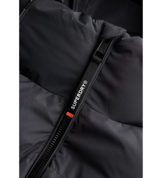 Superdry Casaco desportivo com capuz e acolchoado preto