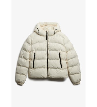 Superdry Veste matelass�e � capuche Stanton, blanc cass�