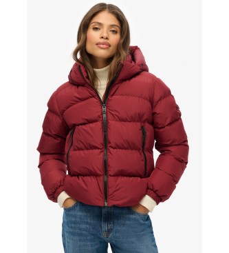 Superdry Casaco Stanton com capuz e acolchoado vermelho
