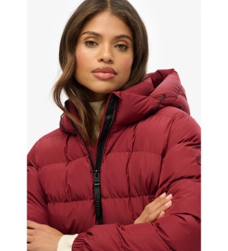 Superdry Casaco Stanton com capuz e acolchoado vermelho