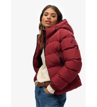 Superdry Casaco Stanton com capuz e acolchoado vermelho