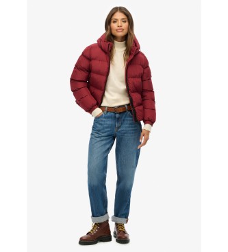 Superdry Casaco Stanton com capuz e acolchoado vermelho