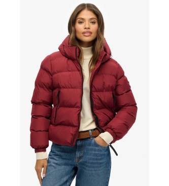 Superdry Casaco Stanton com capuz e acolchoado vermelho