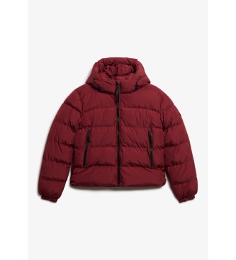 Superdry Casaco Stanton com capuz e acolchoado vermelho