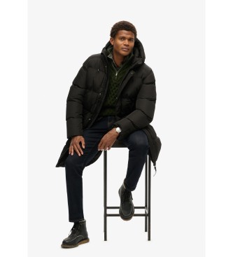 Superdry Chaqueta acolchada con capucha Sports negro