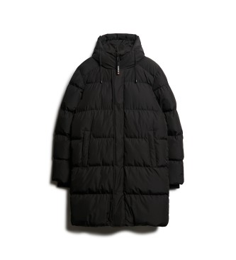 Superdry Chaqueta acolchada con capucha Sports negro