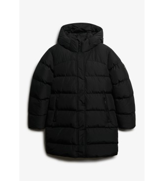 Superdry Kapuzen-Sport-Puffer-Mid-Jacke schwarz