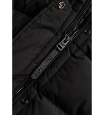 Superdry Kapuzen-Sport-Puffer-Mid-Jacke schwarz