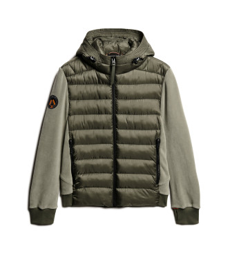 Superdry Cazadora Bmber De Tejido Polar Con Capucha Storm verde