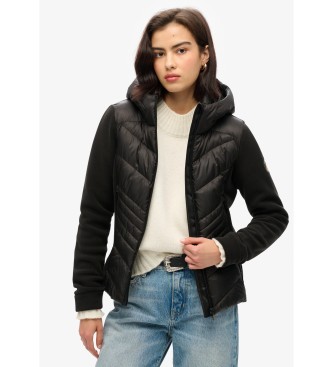 Superdry Chaqueta polar con capucha Storm negro