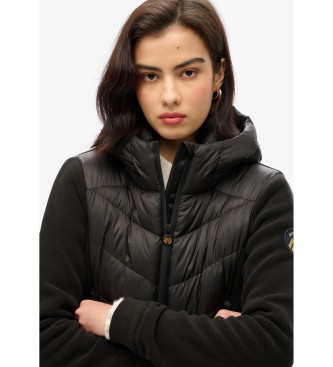 Superdry Storm hooded fleece jacket black