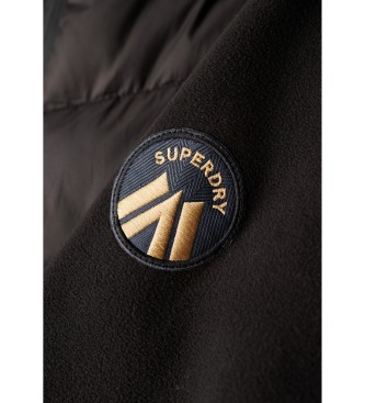 Superdry Storm fleecejakke med htte, sort