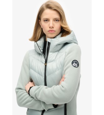 Superdry Storm Fleecejacke mit Kapuze grau