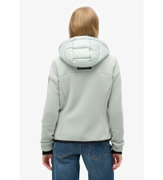 Superdry Storm hooded fleece jacket grey