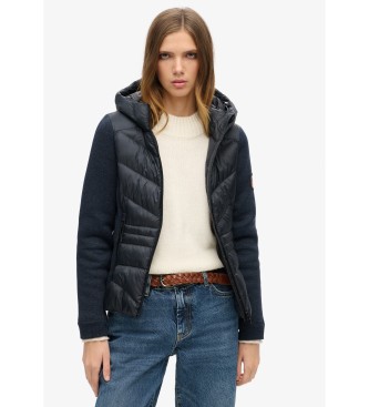 Superdry Storm Knit Hybrid Jacke mit Kapuze Navy