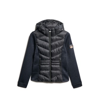 Superdry Chaqueta hbrida de punto Storm Knit con capucha marino