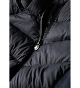 Superdry Storm Knit Hooded Hybrid Jacket Navy