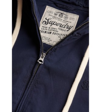 Superdry Giacca in twill blu navy lavato