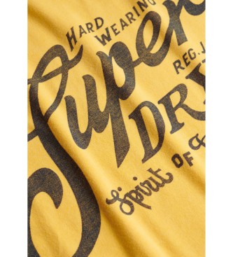 Superdry Industriearbeiter Entspanntes T-Shirt gelb