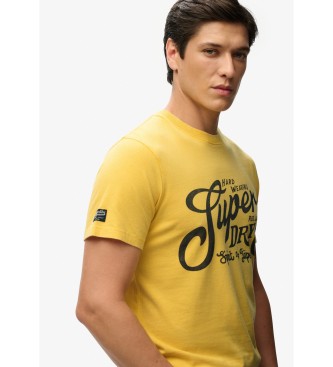 Superdry Industriearbeiter Entspanntes T-Shirt gelb