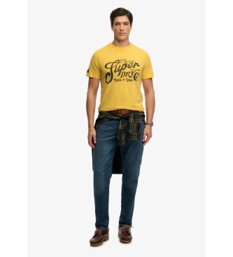 Superdry Industriearbeiter Entspanntes T-Shirt gelb